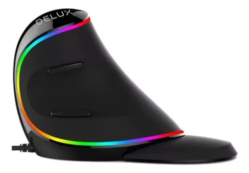 MOUSE ERGONÓMICO DELUX M618 PLUS RGB, vista 2